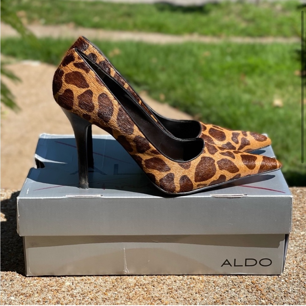 ALDO - Giraffe Print Stiletto Heels - Pony Hair